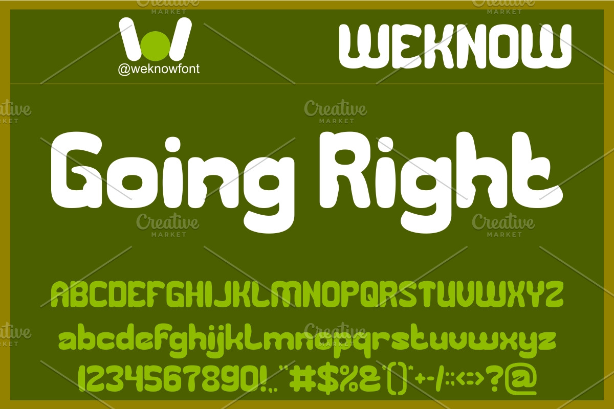 Going Right font, a Sans Serif Font by weknow (Photo 1 of 8)