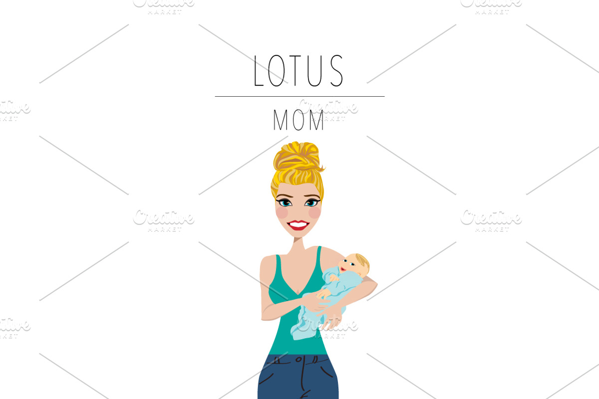 Mom & Baby Portrait Clip Art, a Person Illustration by Lauren Lesley Studio (Photo 16 of 33)