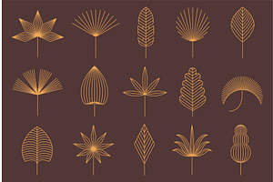 Linear floral boho leaf. Tropical, an Illustration by winwin.art