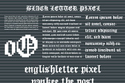 Englishthepost Pixel, a Blackletter Font by cromatixclassroom (Thumbnail 2 of 5)