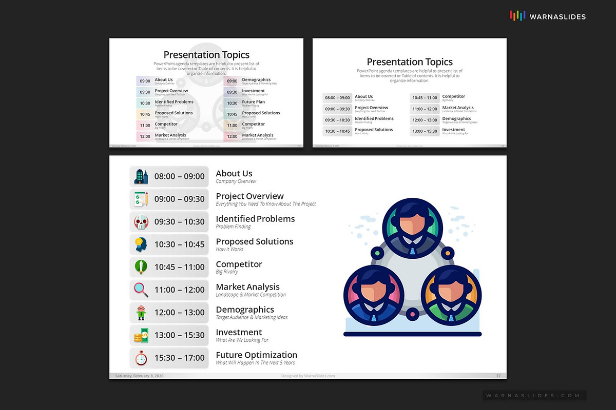 Agenda Meeting PowerPoint Templates, a Presentation Template by Warna Works (Photo 10 of 12)