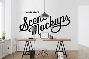 Workspace interior scene desk
