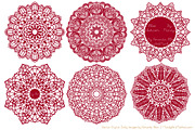 Ruby Vector Doilies & Doily Clipart, an Illustration by Amanda Ilkov (Thumbnail 3 of 4)