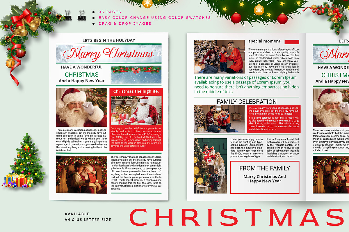 Christmas Newsletter, a Brochure Template by ROJI CREATOR (Photo 1 of 4)