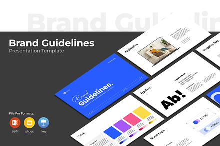 Brand Guidelines Template, a Presentation Template by CreativeSlides
