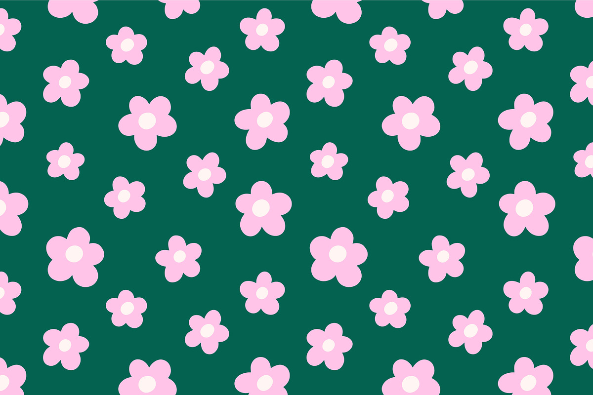 Groovy daisy seamless patterns set, a Pattern Graphic by Good Studio (Photo 4 of 12)