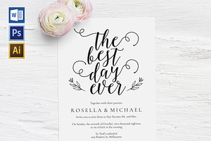  Wedding Invitation Template WPC441