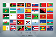 Rectangle Flags (232 Vector Flags), a Solid Icon by alpercakici (Thumbnail 1 of 2)