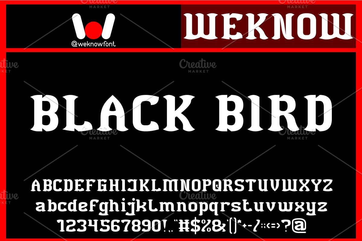 Black Bird font, a Blackletter Font by weknow (Photo 1 of 8)