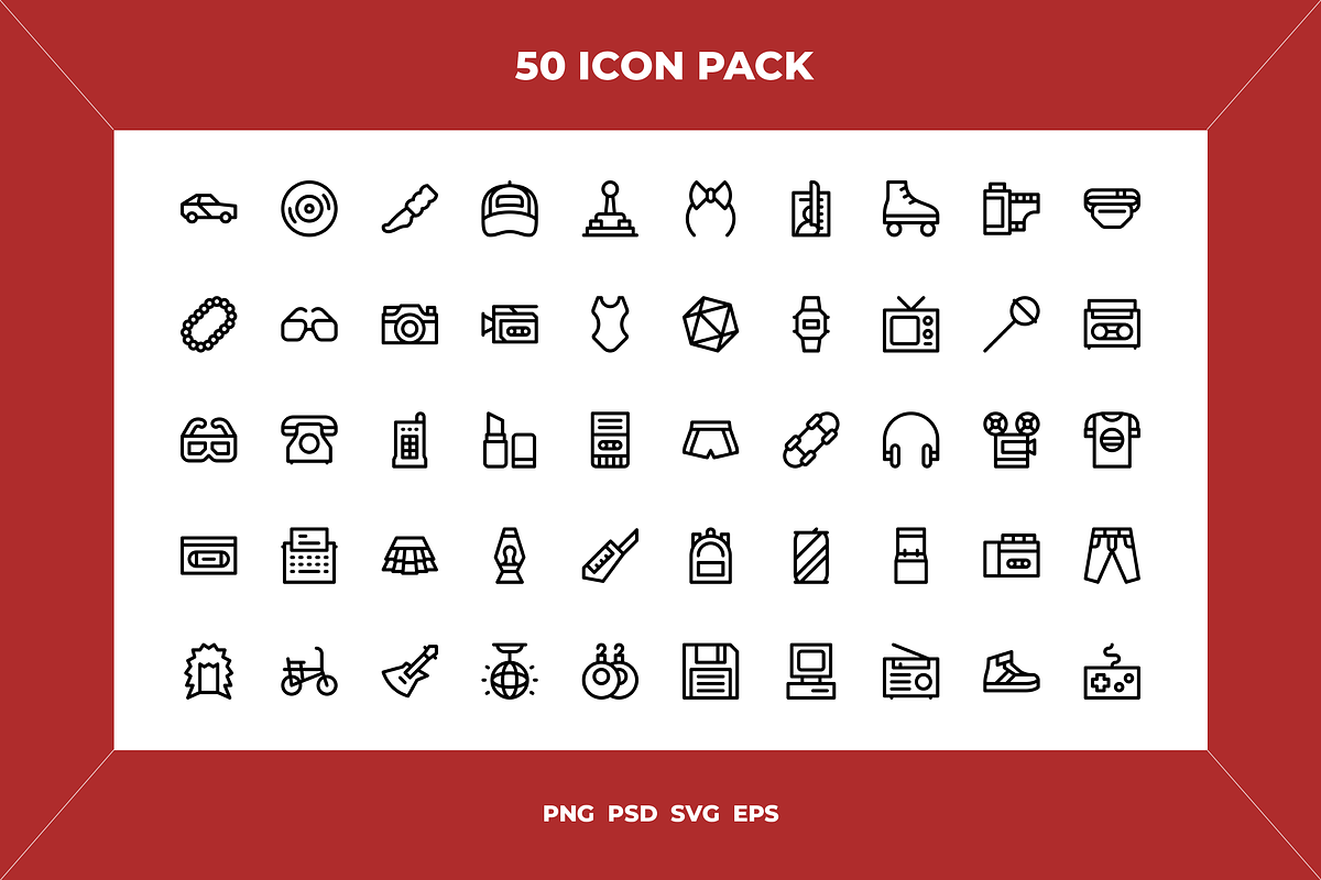 Rock icons, an Outline Icon by Wencory (Photo 1 of 2)
