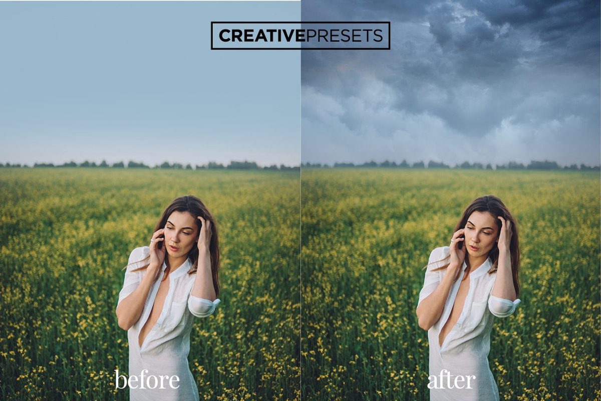 30 Cloudy Sky Overlays, a Layer Style Add-On by CreativePresets.com (Photo 4 of 9)