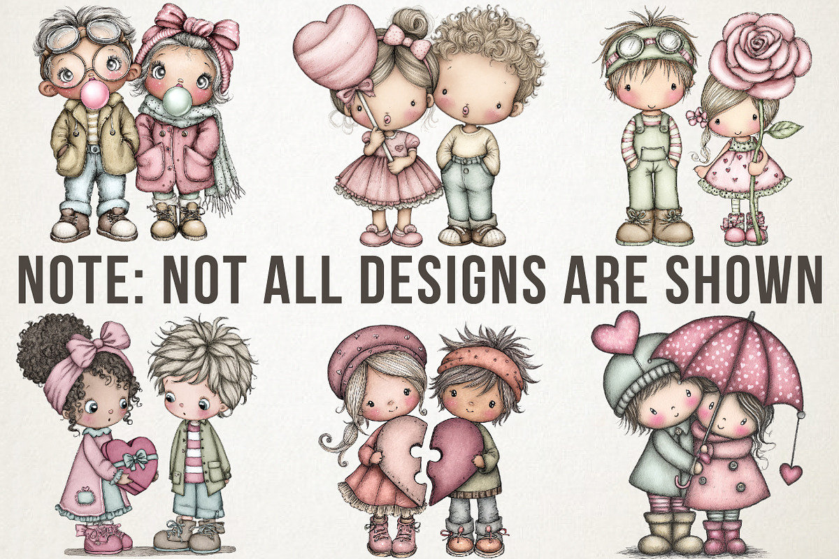Quirky Girl & Boy Valentine Icons, a Person Illustration by RobertsArt (Photo 7 of 7)