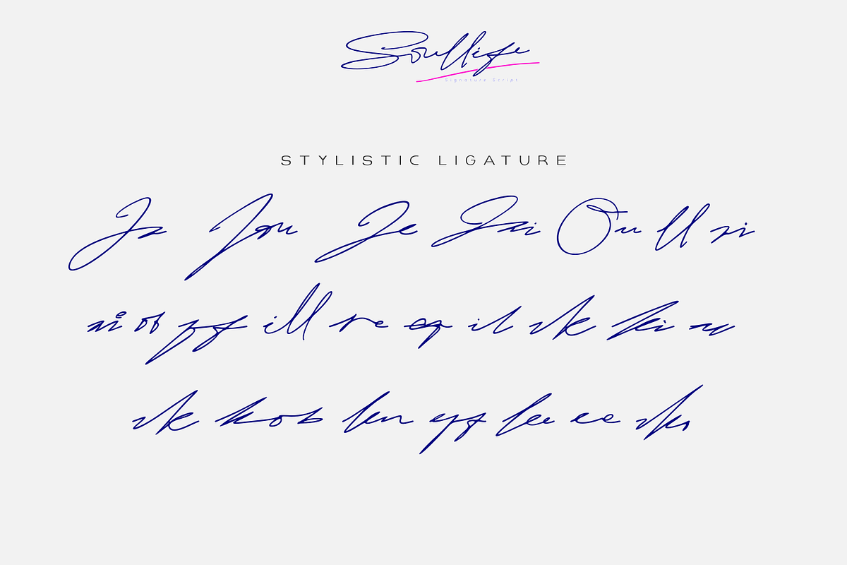 Soullife | Signature Script, a Script Font by Mozyen Studio (Photo 10 of 12)