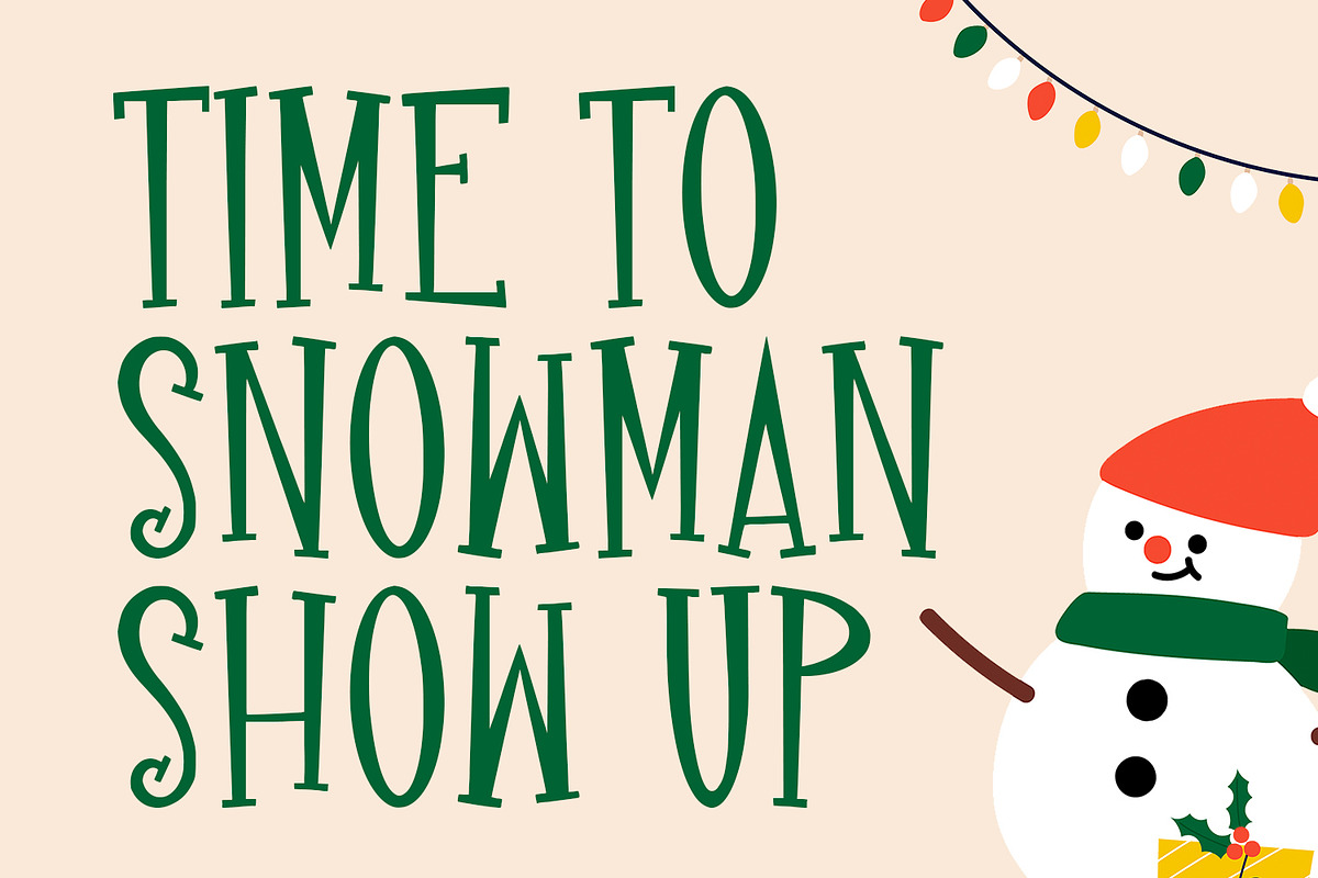 Clechas Christmas Display Font, a Serif Font by Maulana Creative (Photo 2 of 7)