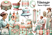 Vintage Nurse Clipart, an Object Illustration by Digital Xpress (Thumbnail 1 of 4)