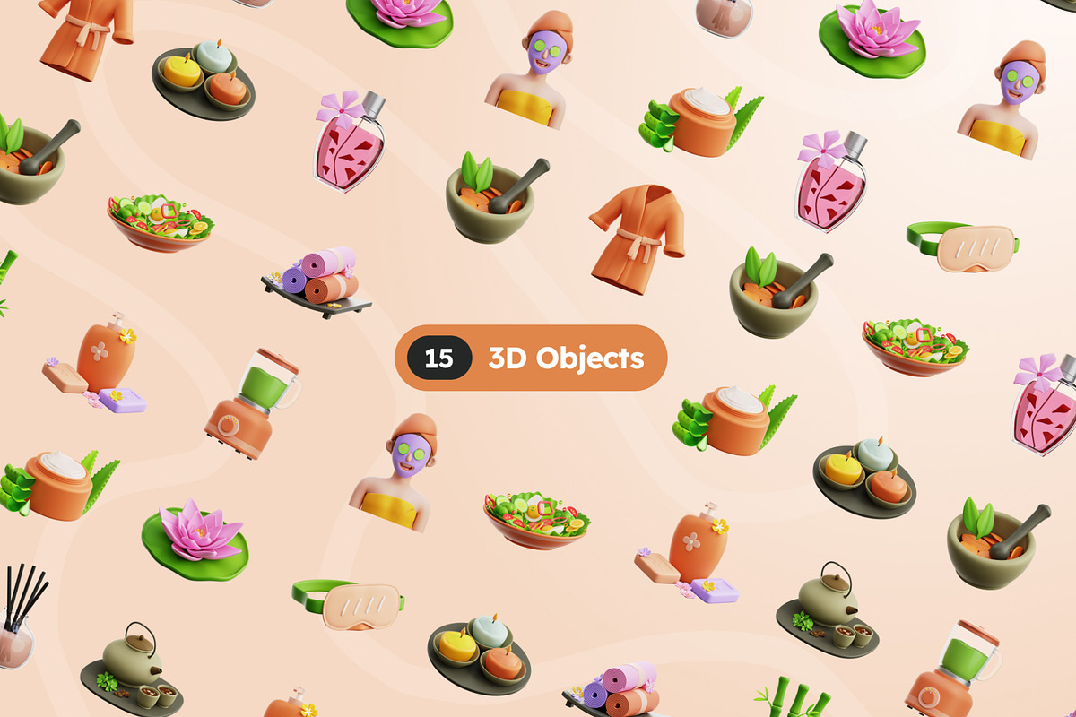 Beauty Spa 3D Icons, an Object 3D Model by Rakata Studio (Photo 5 of 7)