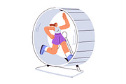 People rush, hurry at work concept, a Person Illustration by Good Studio (Thumbnail 4 of 7)