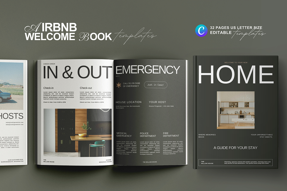 Airbnb Welcome Book Template, a Magazine Template by Prapti Design (Photo 1 of 10)