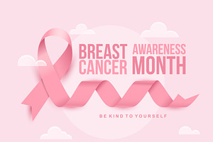 Pink ribbon, Breast Cancer Awareness, a Healthcare Illustration by Traudl's shop