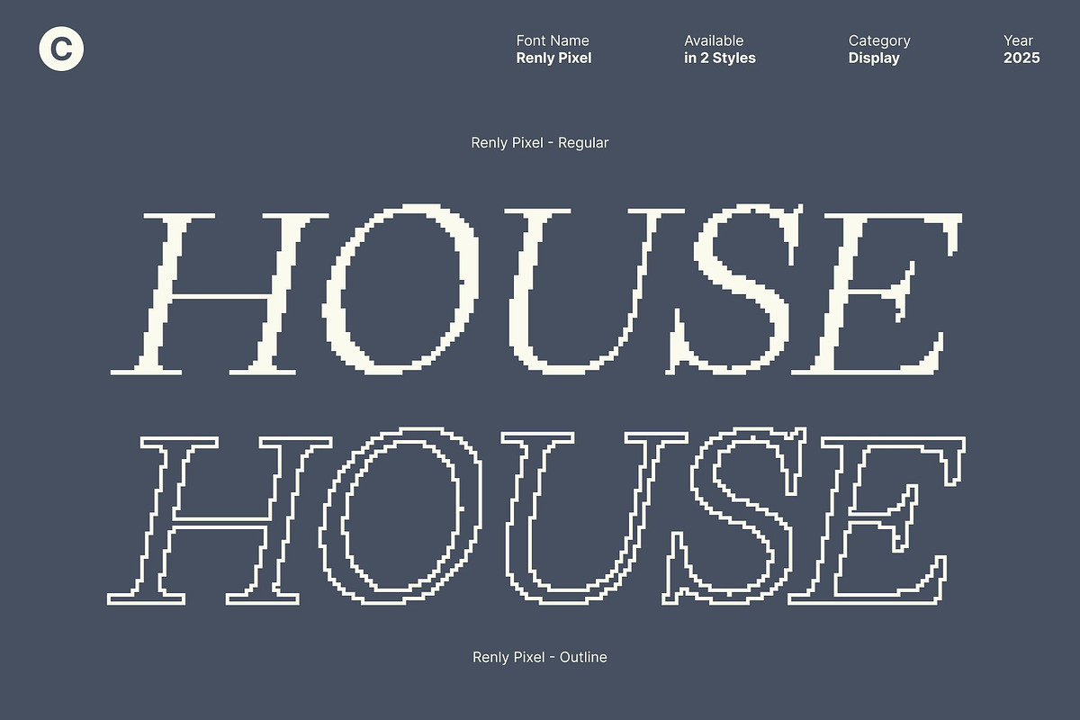 Renly Pixel, a Serif Font by Craft Supply Co. (Photo 3 of 8)