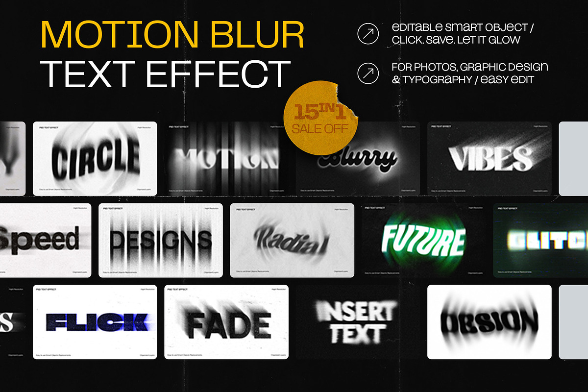 Motion Blur Text Effect, a Layer Style Add-On by iDoodle Studio (Photo 1 of 8)