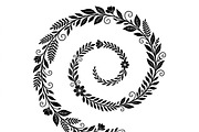 50 Elegant Floral Leaf Spiral Frame, a Decorative Illustration by Amazin_art (Thumbnail 19 of 25)