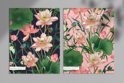 Lotus patterns and illustrations, a Pattern Graphic by Annet lovart (Thumbnail 2 of 17)