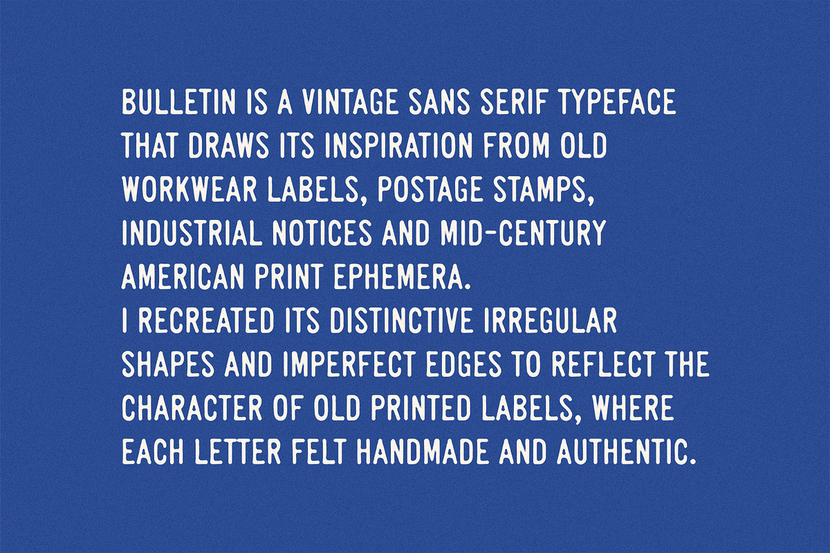 Bulletin | Vintage Sans Serif Font, a Sans Serif Font by Max Lockwood (Photo 5 of 11)