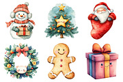 Cute Cartoon Christmas Clipart, an Illustration by Daily.Designs (Thumbnail 2 of 5)