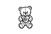 Cute Teddy Bear Love Vector Bundle, an Illustration by Designs_River (Thumbnail 9 of 51)