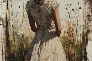 Vintage art of slavic girl in white, a Person Photo by MistyDay