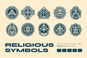Religious Icons Symbols, a Solid Icon by Creative Stall (Thumbnail 1 of 9)