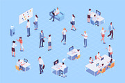 Isometric Business People Vector Set, a Finance Illustration by Vector_Art (Thumbnail 2 of 14)