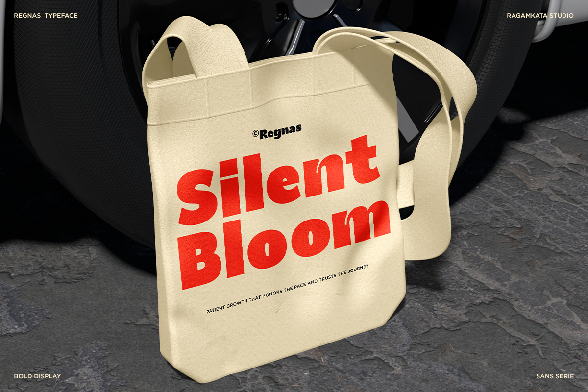 Regnas – Bold Retro Inktrap Font, a Sans Serif Font by RagamKata (Photo 10 of 10)
