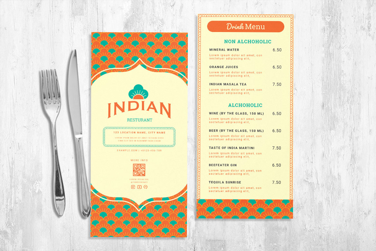 Indian Restaurant Menu Template, a Flyer Template by BrandPacks (Photo 5 of 5)