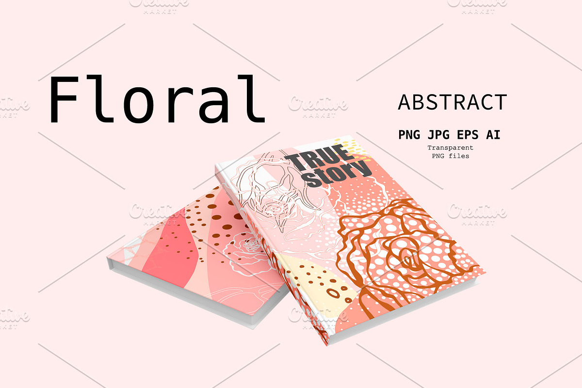 Abstract Floral backgrounds preview 6
