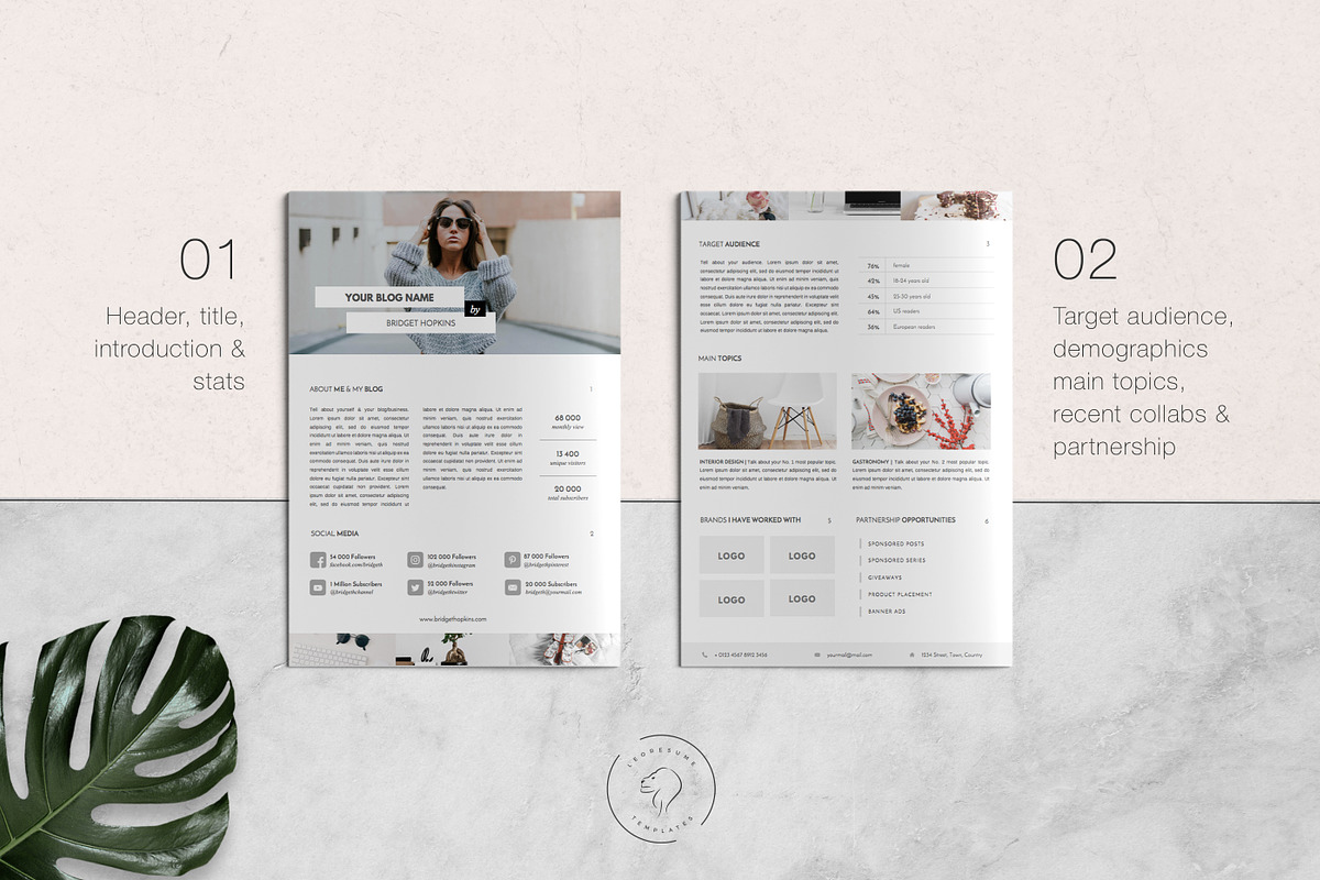 Media Kit & Ad Rate Sheet - 3 Pages, a Resume Template by Leo Resume (Photo 4 of 8)