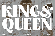 King & Queen – Display Serif, a Serif Font by Fikryal Studio (Thumbnail 1 of 20)