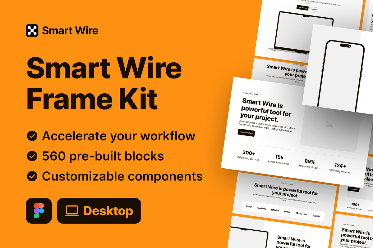 Smart Wire Frame Kit, a Wireframe Template by CreativeUI (Photo 1 of 10)