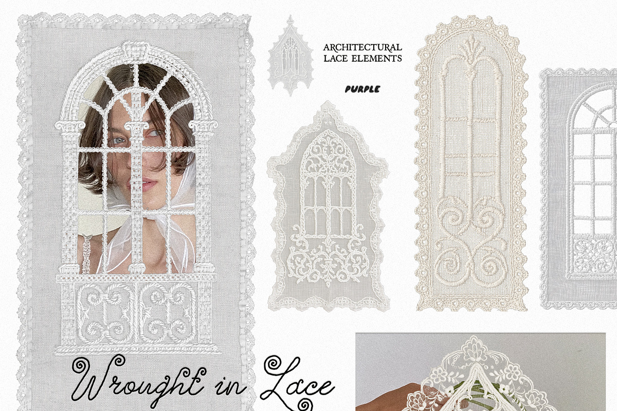 Wrought in Lace: 250 PNG Elements, an Object Graphic by Purple (Photo 4 of 14)