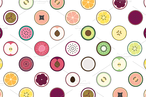25 Round Fruit Icons