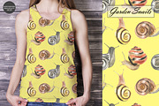 Watercolor Snail Seamless Patterns, an Animal Illustration by OlDm_Shop (Thumbnail 4 of 10)