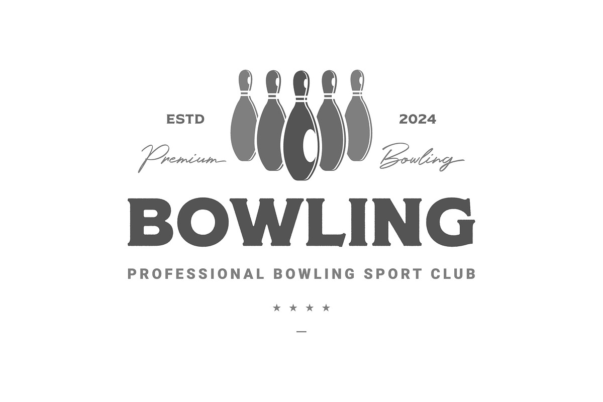 simple logotype for bowling logo, a Branding & Logo Template by Pyruos ID