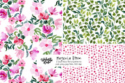 Magenta Bloom Watercolor Patterns, a Pattern Graphic by Webvilla Studio (Thumbnail 1 of 7)
