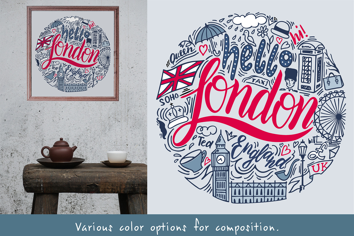London. Modern hand drawn background, an Illustration by Live line (Photo 5 of 6)