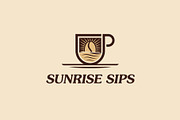 Sunrise Sips Logo, a Food Illustration by Kaushal Jangid (Thumbnail 1 of 4)