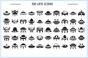 Bundle of UFO and Spaceship Icons, an Icon by Designfour (Thumbnail 2 of 7)