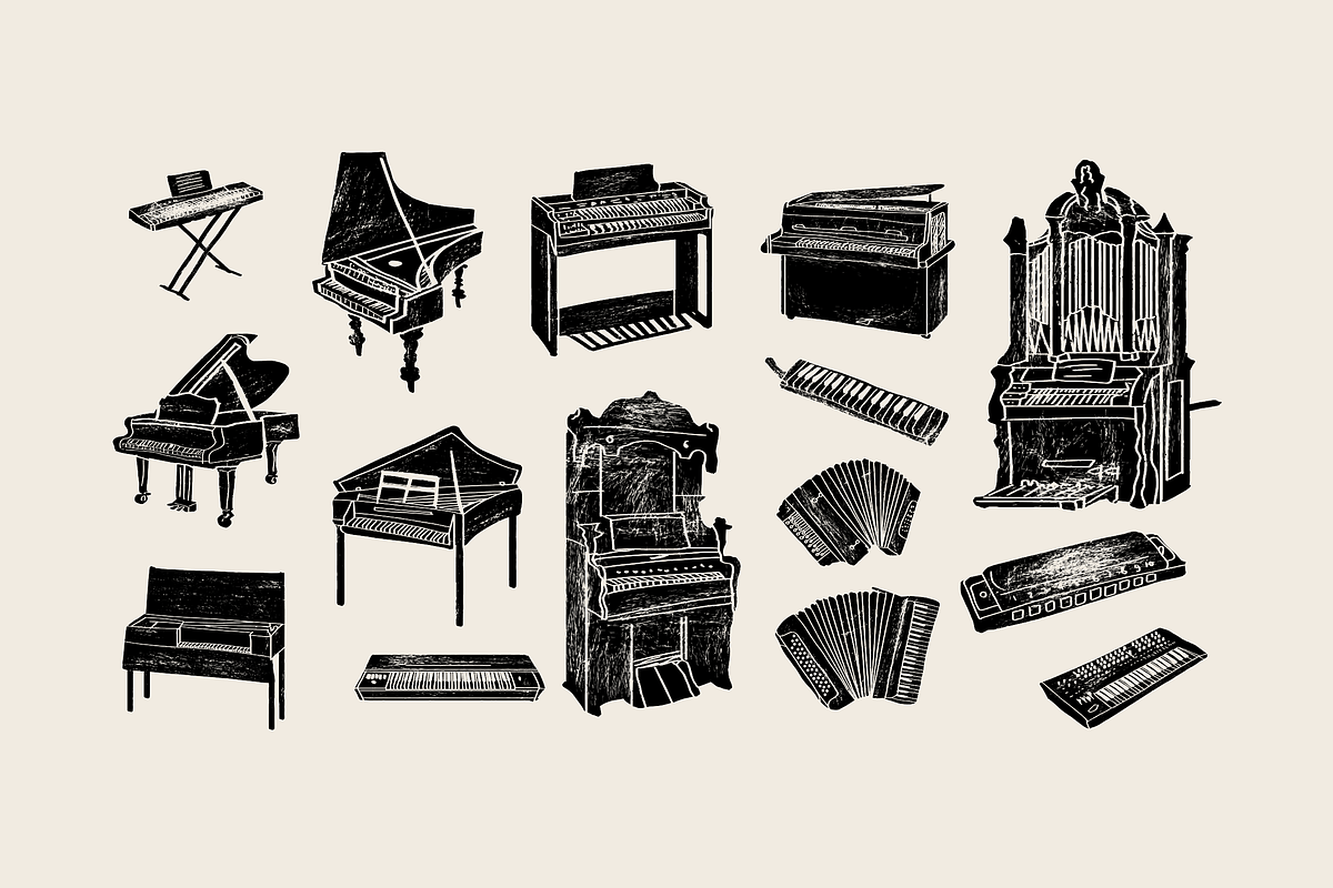 Musical instruments illustrations, an Illustration by Zhuna (Photo 5 of 16)