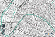 MAP SET - Black/Turquoise - 15 Maps, a Graphic by MetroMaps (Thumbnail 13 of 16)