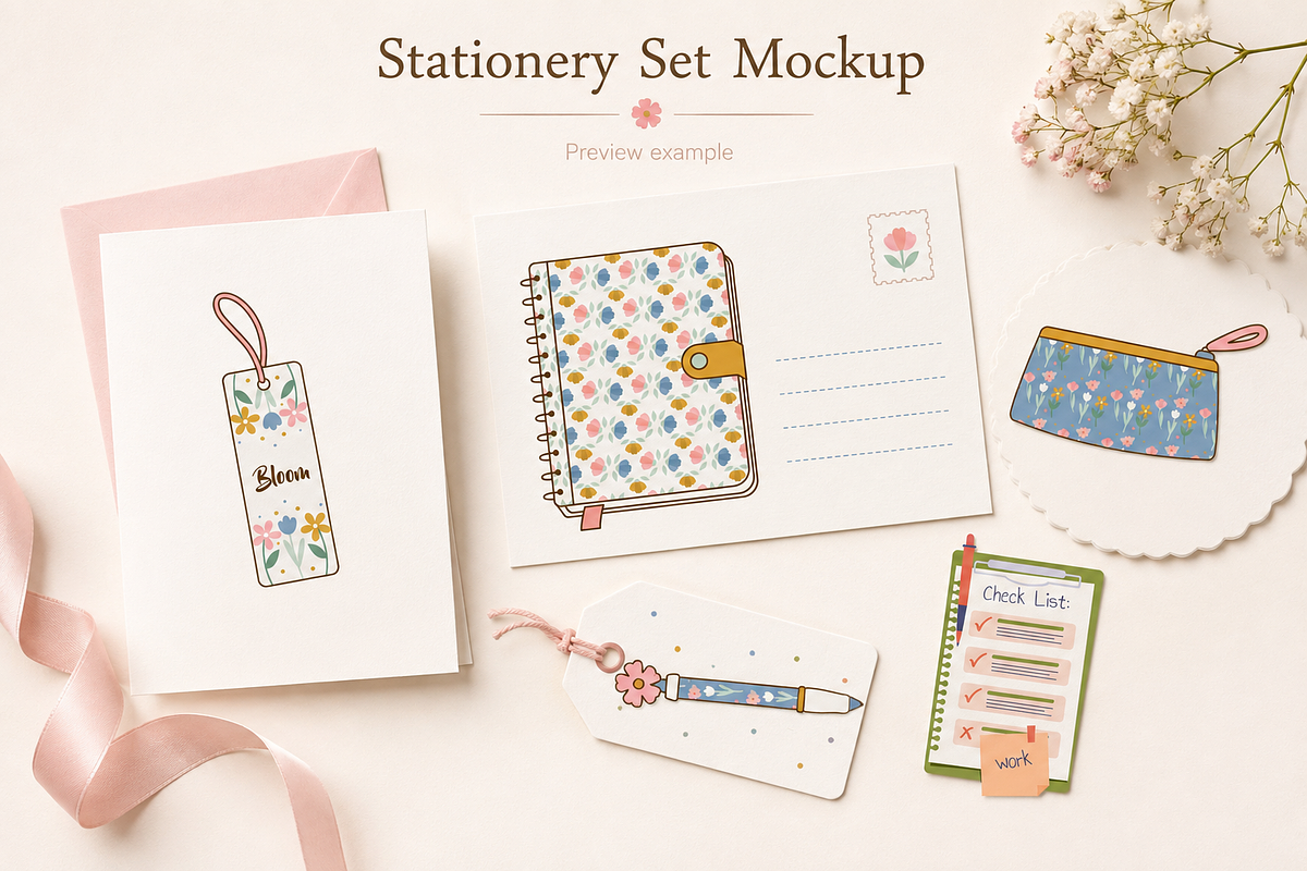 School Stationery Illustrations, an Education Illustration by Anna Studio (Photo 9 of 11)